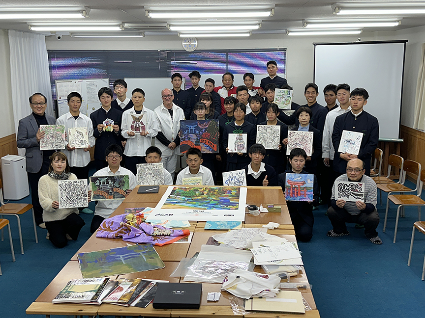 Stephen Shooster at Wakayama High School, Japan 2023